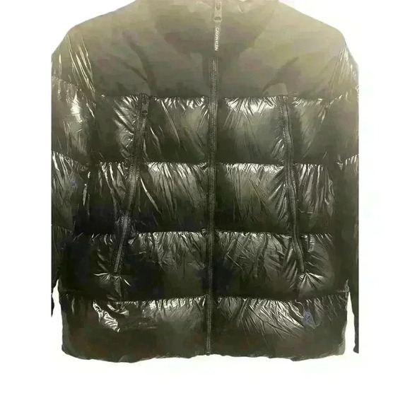 $325 Calvin Klein Black Supershine Down Blend Full Zip Puffer Jacket. Size: XXL - Picture 3 of 9